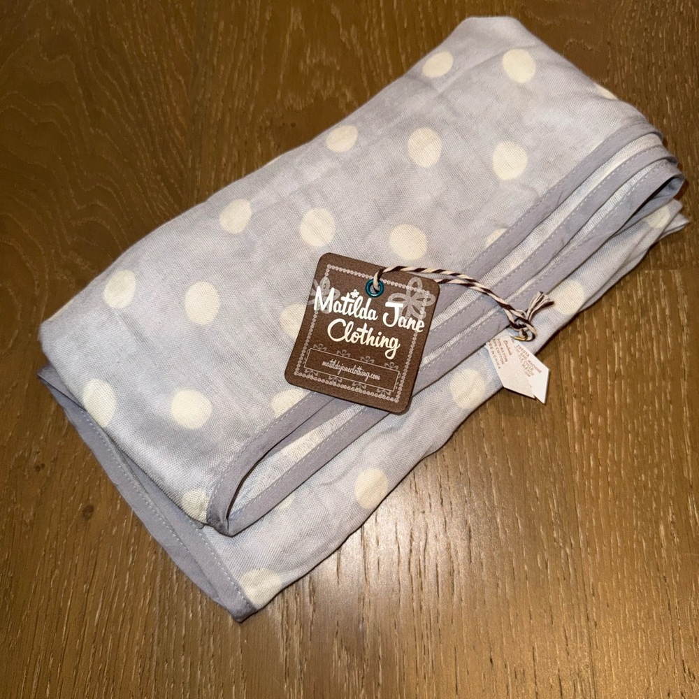 Matilda Jane Light Blue Polka Dot‎ Muslin Wrap